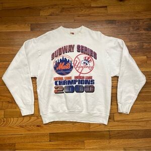 Vintage Y2K MLB 2000 Subway Series Crewneck Sweatshirt Size XL Used